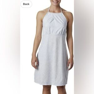 Columbia Cirrus Gray Buoy Waves Print Elegant Halter Dress size Large